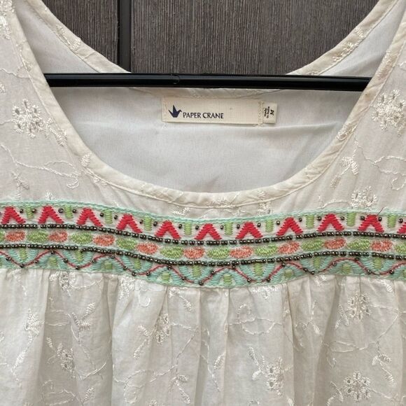 Paper Crane Embroidered Top - Picture 2 of 8